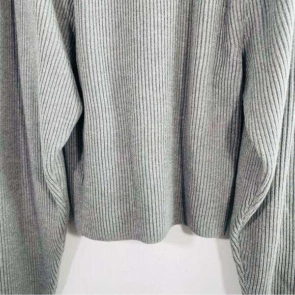NWT J. Crew Gray Raglan Fitted-Waist Ribbed Crewneck Sweater XL BX110 New - Picture 12 of 14